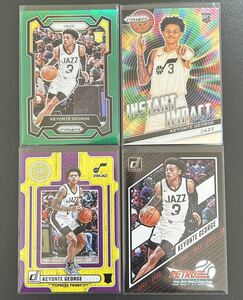 Keyonte George Jazz RC NBA 2023-24 Prizm Grenn Prizm #127 Instan Impact / Donruss Hardwood Masters Purple Press Proof 他全3枚