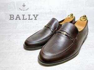 試着のみ【新品同様】BALLY バリー 上質 レザーローファー ビジネスシューズ UK8.5E（約27cm）スイス製 高級紳士靴