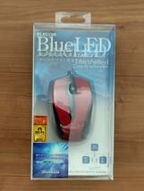 【未開封】ELECOM エレコム　BlueLEDマウス 有線 3ボタン タッチホイール レッド M-BL4UB_画像3