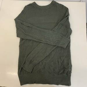 ABAHOUSE アバハウス ニット セーター ニットセーター カーキ 長袖 綿100% Lサイズ