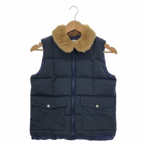 South2West8 S2W8 /sa light two waist eito| fur down vest | 1 | light brown / navy | lady's 