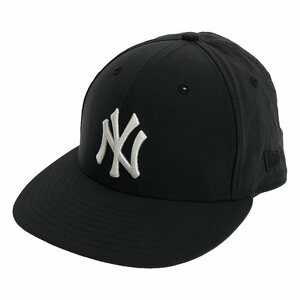 【美品】 NEW ERA / ニューエラ | × KITH キスコラボ MYLON 59FIFTY CAP ニューヨークヤンキース ナイロンキャップ | 7 3/8 | ブラック