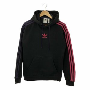 adidas / アディダス | originals 3 Stripe Hoody フーデッドパーカ | M | ブラック/パープル/ピンク | メンズ