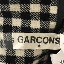 COMME des GARCONS / コムデギャルソン | ウール チェック ワイド ラップパンツ | S | ブラック/アイボリー/ゴールド | レディース_画像6