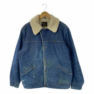 WRANGLER / ラングラー | 70s ヴィンテージ ランチコート デニム ボアジャケット | インディゴ | メンズ