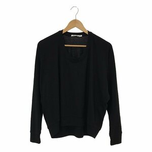 T by Alexander Wang / ティーバイアレキサンダーワン | ドルマンスリーブ クルーネックスウェット | XS | ブラック | レディース