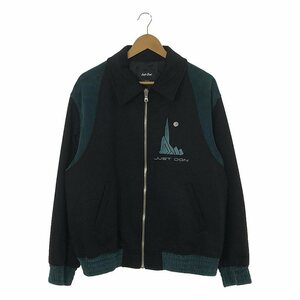 【美品】 JUST DON / ジャストドン | コーデュロイ切替 ブルゾン ジャケット / 総裏地 | L | ブラック/グリーン系 | メンズ