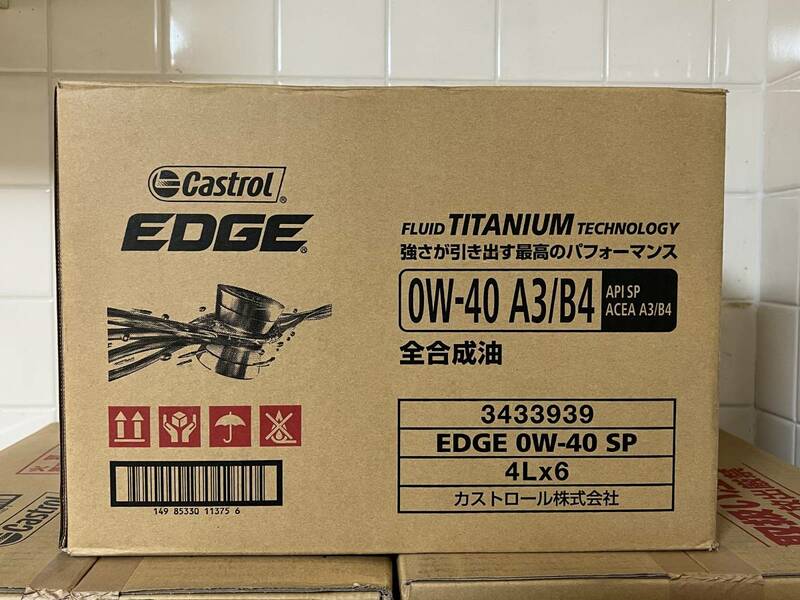 【全国送料無】CASTROL EDGE 0W40 4L&#215;6缶 ワンケース API SP ACEA A3/B4 カストロール エッジ BMW ベンツ ワーゲン アウディー ポルシェ