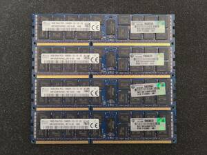 【送料無料】 SK Hynix 16GB 4枚セット 計64GB HMT42GR7AFR4C DDR3 2Rx4 PC3-14900R サーバ用メモリ 712383-081 [002]