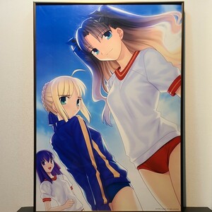 Fate/stay night 遠坂凛 セイバー 間桐桜 B2 サイズ 公式 ポスター 未展示【希少美品】当時物 穂村原学園 Fate/Zero