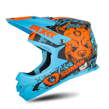 ゴーグル付き～！8色 新品 SOMAN オフロードヘルメット バイクヘルメット ダートバイク クロスカントリー ヘルメット 艶なし青オレンジ-XL_画像7