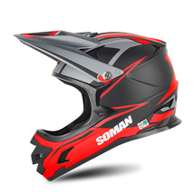 オフロードヘルメット SOMAN M9 バイクヘルメット ダートバイク クロスカントリー ヘルメット 赤-サイズ：M_画像6