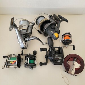 ZA【リール7点まとめて】長期保管品 釣具 つり具 フィッシング 重利作 SHIMANO Daiwa ダイワ シマノ ベイトリール スピニングリール Reel