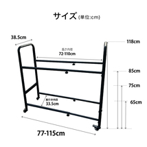 ★1円～★ タイヤラック 伸縮可能 キャスター付き 耐荷重250キロ 2段式 タイヤ収納ラック 普通車 軽自動車 大型車 RV車 4WD SUV YT-TYL03_画像10