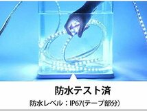 100v家庭用ACアダプター 180SMD/M　2mセット防水仕様ledテープ 二列式全8色選択 間接照明 カウンタ棚下照明 ショーケースledライトアップ_画像6