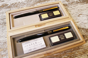  home storage goods .. bamboo ten thousand year wool writing brush 2 pcs set (KH-500R DW141-50 )book@ wool .... style exclusive use . boxed writing implements stationery spare in ki attaching 