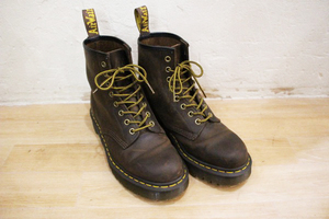 H54★Dr.Martens/ドクターマーチン 8EYE BOOT 8ホールレースアップブーツ レザーブーツ メンズ UK8(27cm) ダークブラウン 