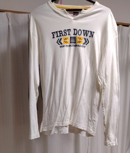 FIRSTDOWN 長袖　Tシャツ　白　Ｌサイズ