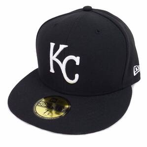 New Era ニューエラ MLB カンザスシティ ロイヤルズ ベースボールキャップ(ブラック) (7 1/8 56.8cm) 【並行輸入品】