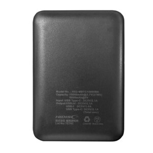 モバイルバッテリー 世界最小クラス 10000mAh PSEマーク有 HIDISC 黒色 HD2-MBTC10000BK/2070ｘ１本