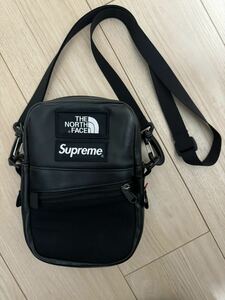 美品　Supreme northface Leather shoulder bag ショルダーバッグ シュプリーム レザー　黒　ブラック