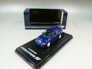 ホビージャパン 1/64 三菱 ランサ GSR Evolution IV CN9A カスタムバージョン アイセルブルー　HJ641011CBL