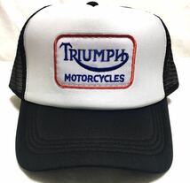 Triumph トライアンフ　パッチトラッカーメッシュキャップ　新品　アメカジ モーター_画像2