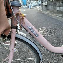 電動自転車 YAMAHA ヤマハ　PAS リチウム 薄ピンク色(中古_画像6