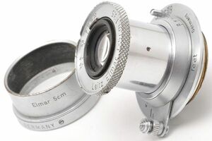 Leica Elmar 5cm F3.5 + FISON ライカ エルマー フード Lマウント L39 Leitz Wetzlar ライツ Germany ドイツ製 スクリュー 5/3.5 35 50