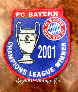 FCバイエルン・ミュンヘンオフィシャル★CHAMPIONS LEAGUE WINNER 2001 エンブレムワッペン★新品