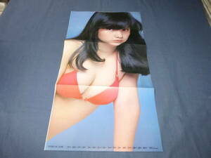 切り抜き(153)秋本圭子　水着PIN-UPピンナップポスター１枚（両面）　　昭和アイドル・女優