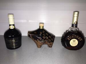 【管K480】未開栓品 SUNTORY サントリー　ウイスキー　ブランデー　3本セット　BRANDY WHISKY X.O ROYAL 陶器ボトル　