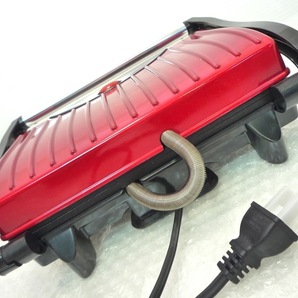 D&S ディーアンドエス パニーニメーカー レッド 赤 Red フッ素加工プレート 2枚焼き ホットサンド 調理器具 カフェタイム ブランチ お買得の画像8