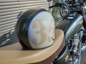 希少　SR400 35周年　ワイズギア　生産終了　マルシン　ヘルメット　V-335 35th アニバーサリー　ヤマハ　ジェット　ヘルメット　レア