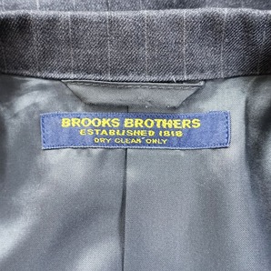 ブルックスブラザーズ ウール ストライプ スーツ セットアップ ジャケット スラックス パンツ 背抜き センターベント AB5 グレー a120の画像10