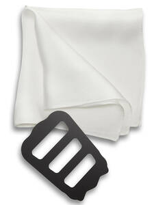 ポケットチーフ ホワイト 白 ホルダー付き 結婚式 シルク100% スーツ 訳アリ アウトレット品