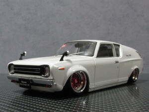 Hachette アシェット 国産名車コレクション1/24 日産 チェリー クーペ X-1R(1973) カスタム改 ローダウン