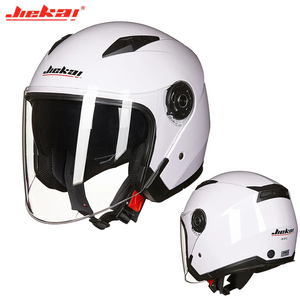 JIEKAI ハーフヘルメットデュアルレンズ 白　サイズ選べます。M.L.XL.XXL