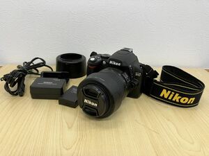 ［T1907］動作品　Nikon D40 デジタル一眼レフカメラ ボディ AF-S NIKKOR 18-55mm1:3.5-5.6 GII ED φ52 レンズ　ストラップ　充電器