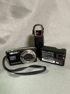 [T2027] RICOH リコー Caplin R7 コンパクトデジタルカメラ バッテリーチャージャー BJ-7 ブラック レザーケース815万画素 2.7インチ