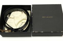 未使用品◆BVLGARI ブルガリ ベルト レザー ブラック ゴールド金具 メンズ 紳士_画像10