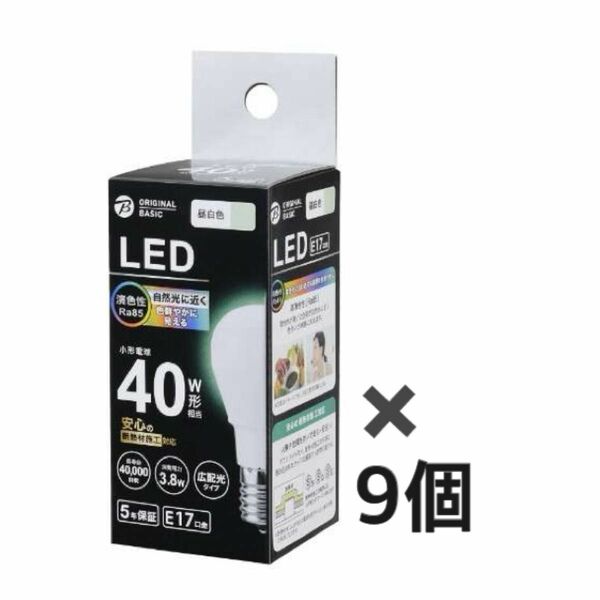 LED 電球 E17口 40W 昼白色　LDA4N-G-E17/SK40XOS 