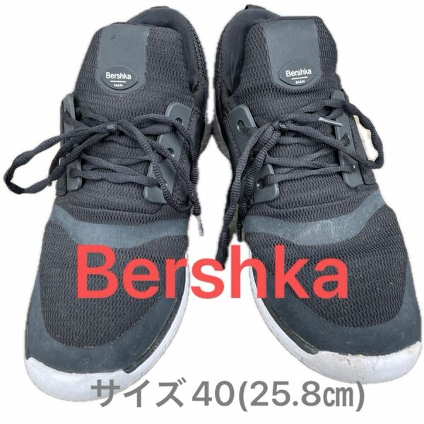 ベルシュカ　Bershka スニーカー　メンズ　黒　ブラック