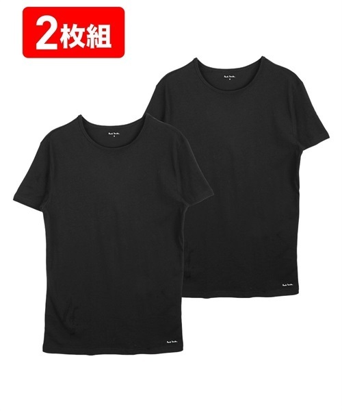 新品　ネット最安　2枚組　黒　サイズ＊S（日本M）507708 Paul Smith/ポールスミス 2枚セット メンズ クルーネック 半袖Tシャツ