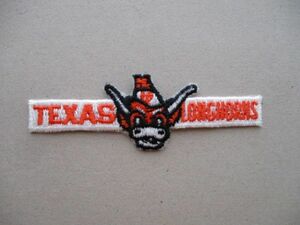 80s テキサス大学ロングホーンズTEXAS Longhornsワッペン/パッチpatchアメフトNCAAフットボールUSAカレッジNFLアメリカFOOTBALLキャラ V199