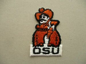 80s OSUオクラホマ州立大学OKLAHOMA STATE UNIVERSITYカウボーイズCOWBOYSワッペン/パッチpatchアメフトNCAAフットボールUSA FOOTBALL V199