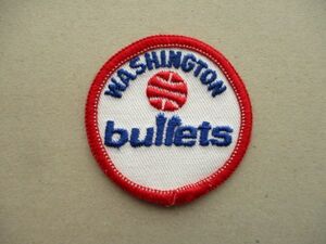 80s NBA ワシントン ブレッツ WASHINGTON BULLETS ワッペン/ウィザーズvintageバスケBASKET-BALLバスケットボールpatchビンテージ V199