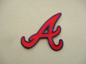 MLB『BRAVES』アトランタ・ブレーブス ベースボールLOGOワッペン/イニシャルAロゴBASE BALLメジャーリーグPatchアップリケ野球パッチ V199