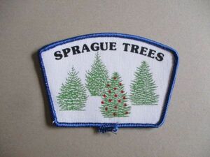 80s SPRAGUE TREES ワッペン/木の実トラッカーキャップCAP森アウトドア林業PATCH自然アップリケ森林ビンテージ木VINTAGE V200