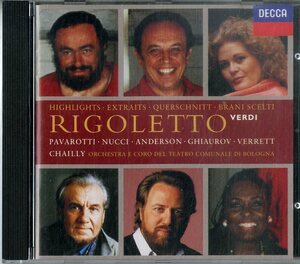 D00146497/CD/Pavarotti/Nucci/Anderson/Ghiaurov/Verrett/Chailly/Orchestra E Coro del Teatro Comunale di Bologna「Verdi/Rigoletto 